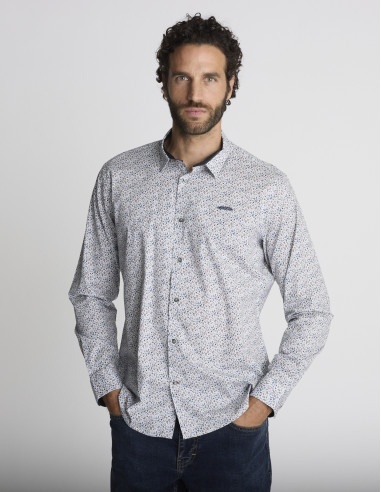 Chemise imprimée verte CIMENT