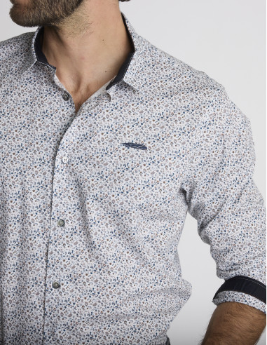 Chemise imprimée verte CIMENT