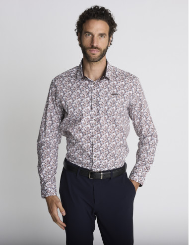 Chemise à motif cachemire blanche CORDE