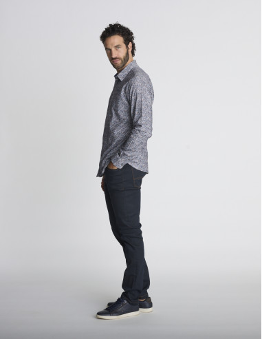 Chemise imprimée grise COLLAGE