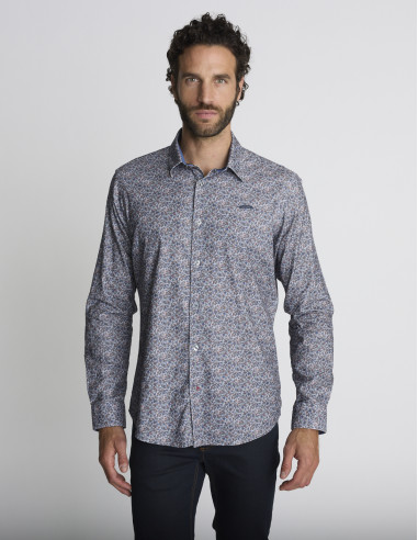 Chemise imprimée grise COLLAGE