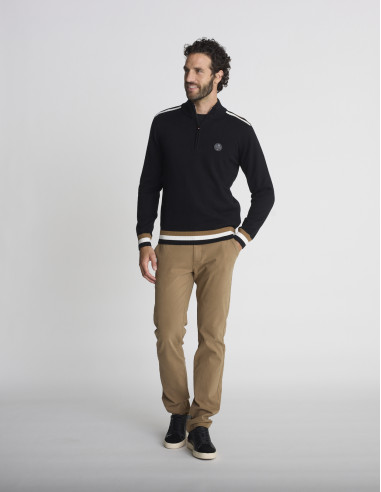 Pull col camionneur noir TEMPOS
