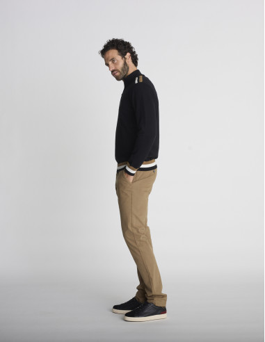 Pull col camionneur noir TEMPOS