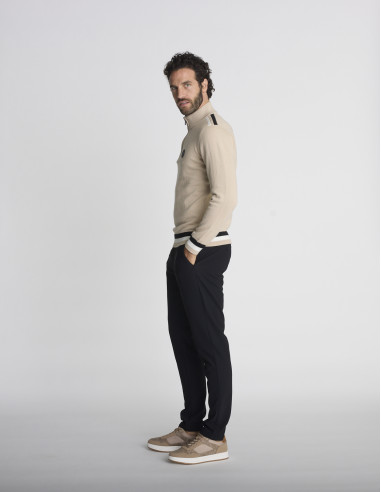 Pull col camionneur beige TEMPOS