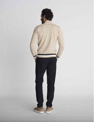 Pull col camionneur beige TEMPOS