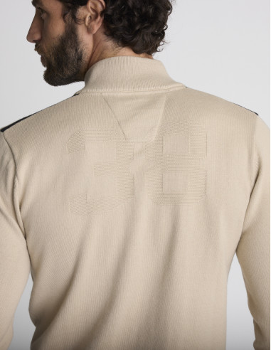 Pull col camionneur beige TEMPOS