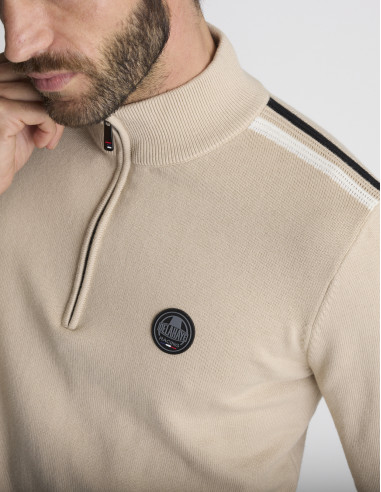 Pull col camionneur beige TEMPOS