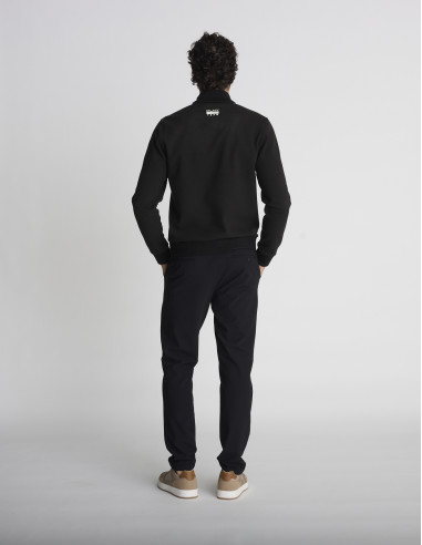 Gilet zippé en maille noire GAMME