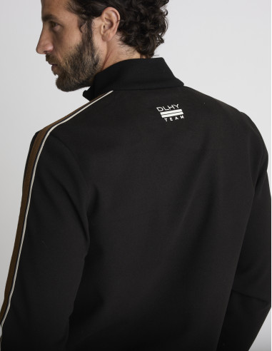 Gilet zippé en maille noire GAMME