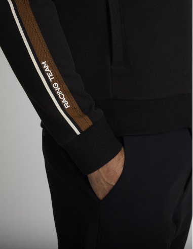 Gilet zippé en maille noire GAMME