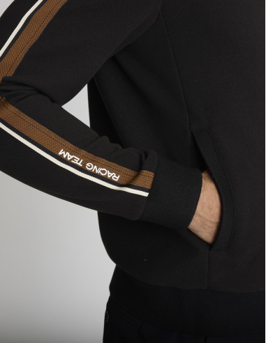 Gilet zippé en maille noire GAMME