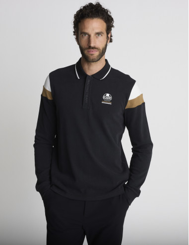 Polo manches longues noir LAMAS