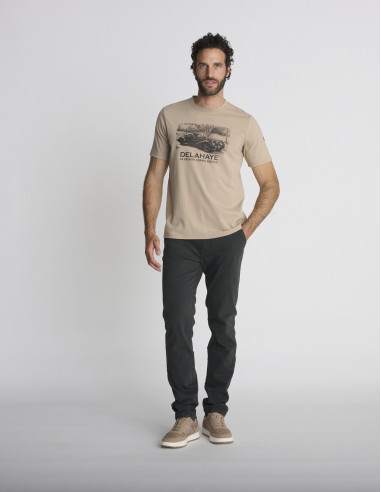 T-shirt imprimé beige LAPS