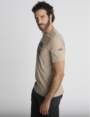 T-shirt imprimé beige LAPS
