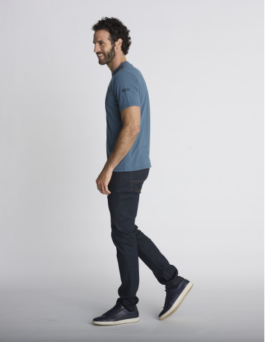 T-shirt imprimé bleu pétrole LAPS