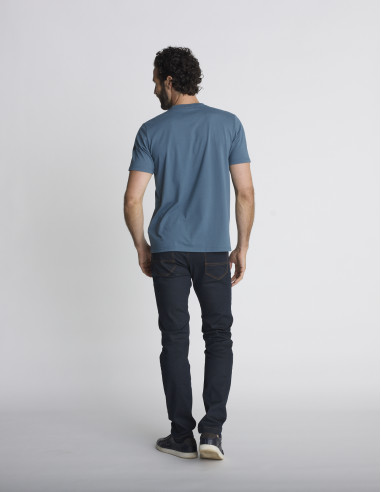 T-shirt imprimé bleu pétrole LAPS