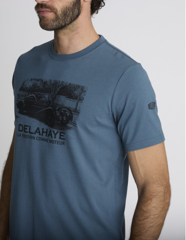 T-shirt imprimé bleu pétrole LAPS