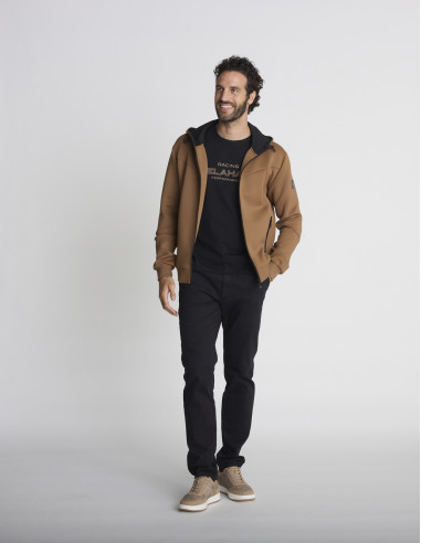 Gilet zippé à capuche camel GENEPI