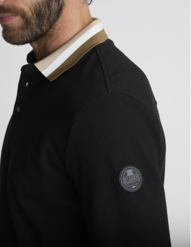 Polo manches longues noir LAVE