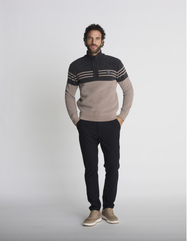Pull camionneur beige THOLLON