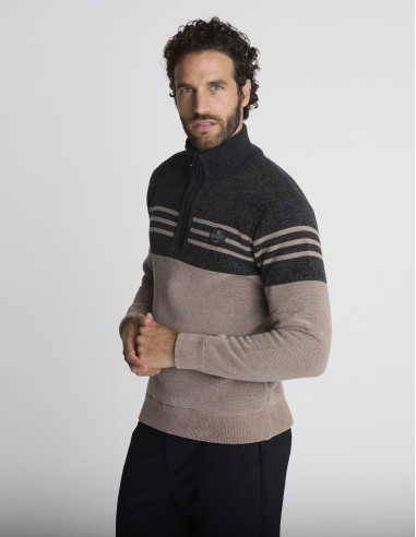Pull camionneur beige THOLLON