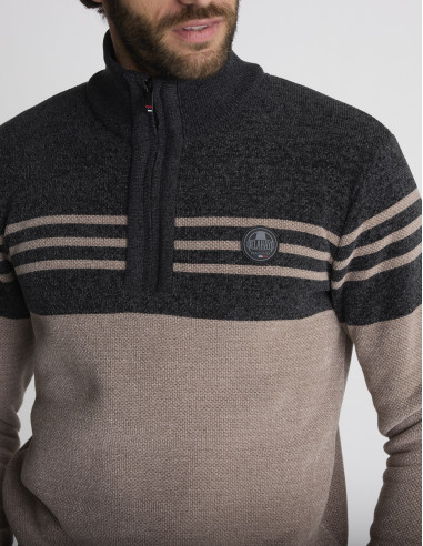 Pull camionneur beige THOLLON