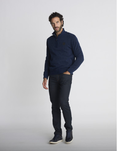 Pull camionneur bleu marine TYROLIENNE