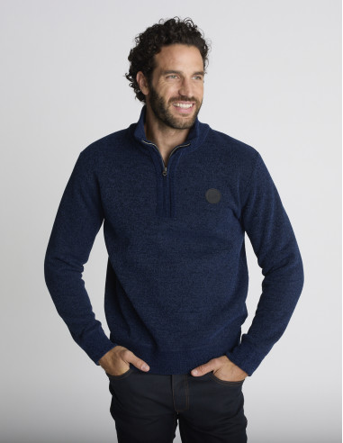 Pull camionneur bleu marine TYROLIENNE
