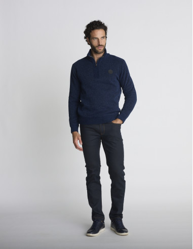 Pull camionneur bleu marine TYROLIENNE