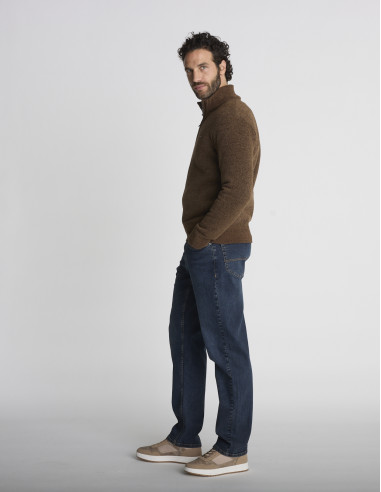 Pull camionneur marron TYROLIENNE