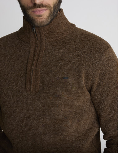 Pull camionneur marron TYROLIENNE