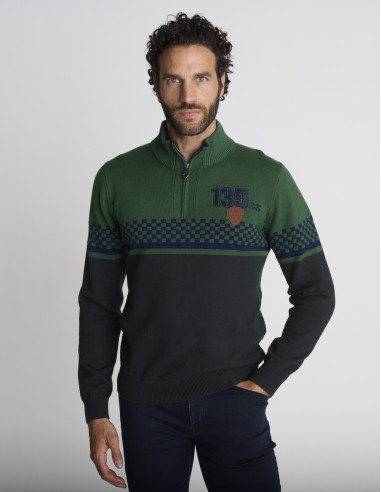Pull camionneur vert TEMPETE
