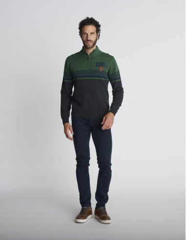 Pull camionneur vert TEMPETE