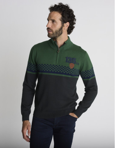 Pull camionneur vert TEMPETE