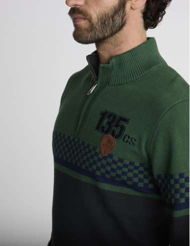 Pull camionneur vert TEMPETE