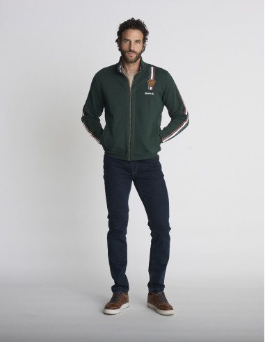 Gilet zippée verte GRELE