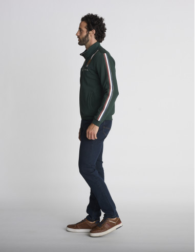 Gilet zippée verte GRELE