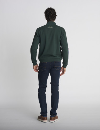 Gilet zippée verte GRELE