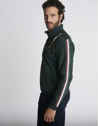 Gilet zippée verte GRELE