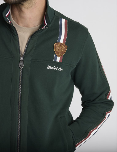 Gilet zippée verte GRELE