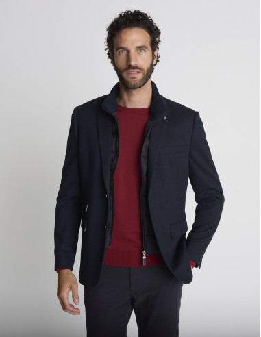 Pull col rond rouge LIEN