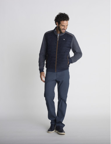 Gilet zippé matelassé bleu marine GRAVIR