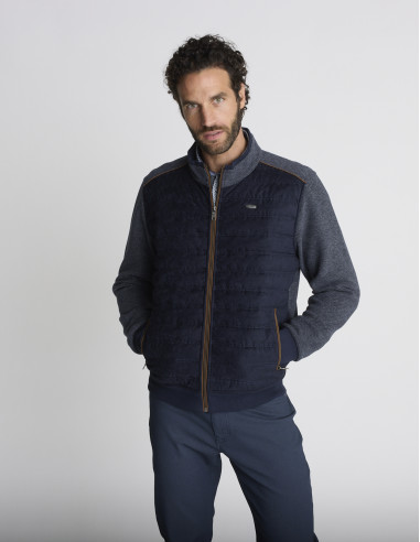 Gilet zippé matelassé bleu marine GRAVIR