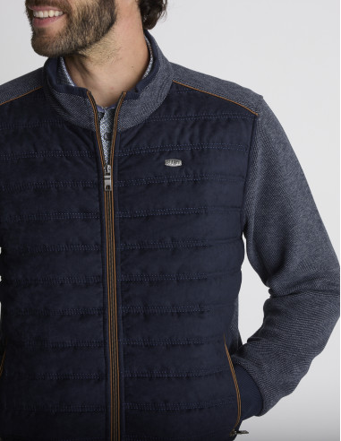 Gilet zippé matelassé bleu marine GRAVIR