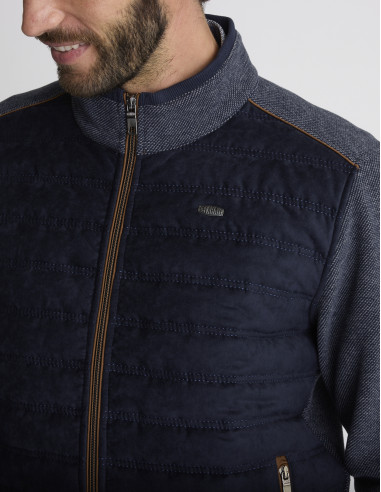 Gilet zippé matelassé bleu marine GRAVIR