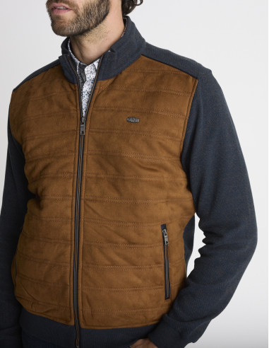Gilet zippé matelassé camel GRAVIR