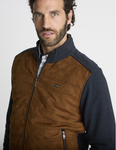 Gilet zippé matelassé camel GRAVIR