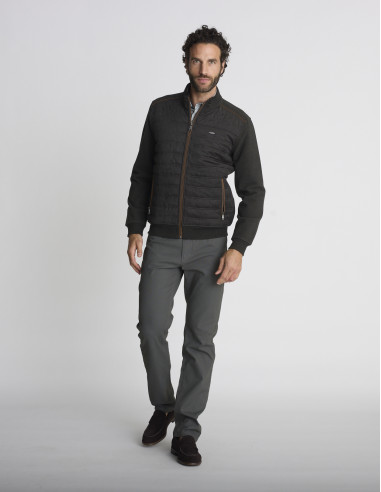 Gilet zippé matelassé kaki GRAVIR