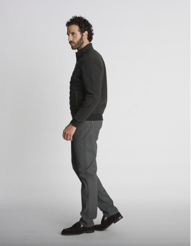Gilet zippé matelassé kaki GRAVIR