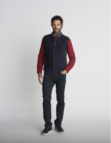 Gilet sans manches matelassé bleu...